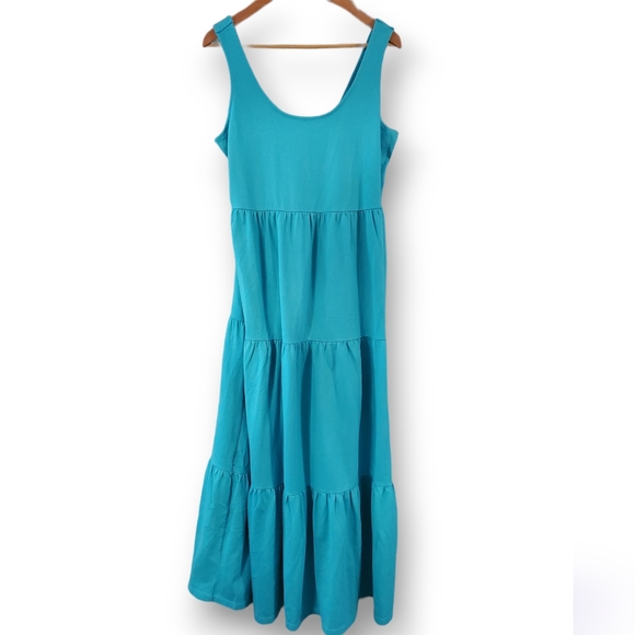 Crown & Ivy Turquoise Sleeveless Maxi Dress MWT Size M - Picture 2 of 7